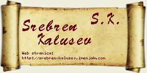 Srebren Kalušev vizit kartica